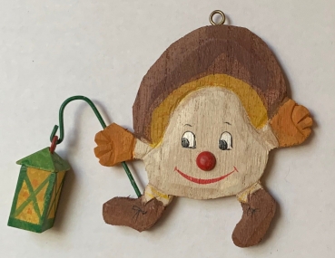 Holz-Pilzli Smily mit Laterne